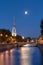 Night view on Kryukov Canal and St. Nicholas Naval Cathedral