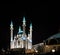 Night view of the Kul Sharif mosque on the territory of the Kazan Kremlin.