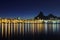 Night view Lagoon Rodrigo de Freitas (Lagoa), Rio de Janeiro