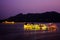 Night view of the lake palace hotel inside the Pichola lake in Udaipur