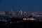 Night view of the Los Angeles Skyline, from behind Griffith Observatory