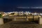 Night view from the Louis Promenade on Mount Carmel to the upper terrace of the Bahai Temple, on the downtown and on the port of H