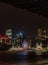 Night view of Luna Park at Iconic Sydney Harbor Bridge Sydney New South Wales Australia.