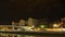 Night view of main building of University of Deusto, Bilbao, Spain, time lapse