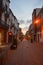 Night view on main street on June 23, 2016 in Torredembarra, Spain.