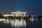 Night view Malaysia Mosque at Masjid Besi Iron Mosque or Masjid Tuanku Mizan Zainal Abidin, Putrajaya, Malaysia