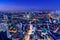 Night view of Mandaluyong, View from Makati in Metro Manila, Philippines