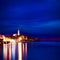 Night View of Medieval Town Rovinj in Croatia