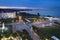 Night view of Molo square in Sopot