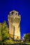 Night view of the Montale, the third tower of San Marino...IMAGE