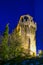 Night view of the Montale, the third tower of San Marino...IMAGE