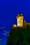 Night view of the Montale, the third tower of San Marino...IMAGE
