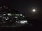Night view moon light nainital