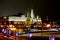 Night view on Moscows Kremlin in winter