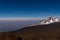 Night view of Mount Meru, Tanzania, moonlit and stars