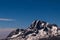 Night view of Mount Meru, Tanzania, moonlit and stars