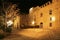 Night view on narrow street in old Jaffa