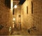 Night view on narrow street in old Jaffa