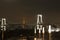 Night view of Odaiba city near rainbow bridge