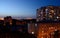 Night view of Odessa city and harbour,Ukraine