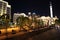 Night view of old buildings along Zhong Shan Road and Waitan in Shanghai