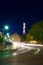 Night view at the old Nizwa Mosque illuminated at night Oman