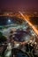 Night view of Olympiapark in Munich