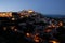 Night view over Gordes, France