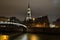 Night view over St. Michaelis church in Hamburg