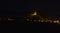 Night view over Veliko Tarnovo Tsarevets Fortress in Bulgaria