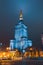 Night view of Palace of Culture and Science in downtown, Warsaw