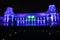 Night view of The palace Tsaritsyno history museum in Moscow, Ru