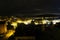 Night view panorama over the old town of Schaffhausen, Switzerland