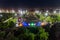 Night view of Park Sharshara in Dushanbe, capital of Tajikist