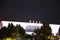 Night view of the park beside Zhengzhou east railway station