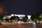 Night view of the park beside Zhengzhou east railway station