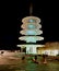 Night view of Peace Pagoda, Japantown, San Francisco, California, USA