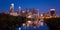 Night view of the Philadelphia skyline in pennsylvania