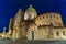 Night view of Piazza Paolo VI in Italian city Brescia