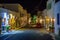 Night view of the picturesque Chora village in Kythira island, Greece