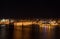 Night view of the piraeus port