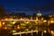 Night view of Ponte Vittorio Emanuele II bridge