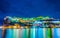 Night view of port of peschici in Italy....IMAGE