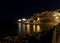 Night view of the promenade of Vieste