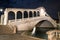 Night view rialto bridge venice italy