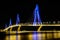 Night view of Rio-Antirio bridge, Patras, Greece