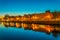 Night view of the riverside of Liffey in Dublin, Ireland