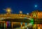 Night view of the riverside of Liffey in Dublin, Ireland