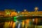 Night view of the riverside of Liffey in Dublin, Ireland