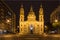 Night view of saint Istvan church, Budapest